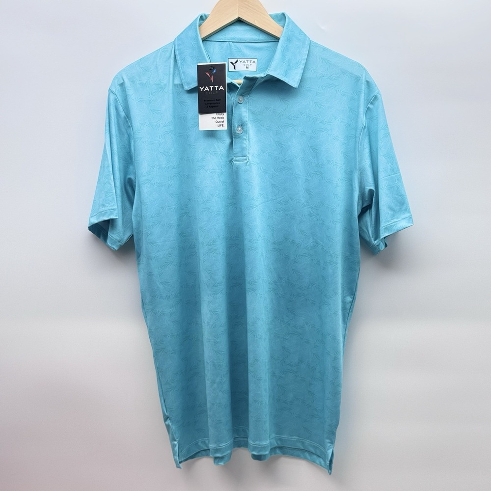 Yatta Golf Men's Medium Premium Apparel Polo‎ Shirt, Blue Size M NWT